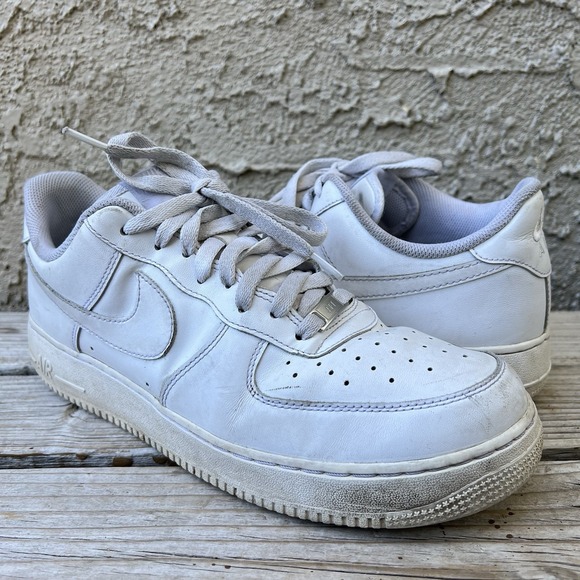 Nike Other - Nike Shoes Men Size 12 Air Force 1 Low White Sneakers Leather Low
